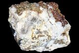 Pyrite On Calcite - El Hammam Mine, Morocco #80728-2
